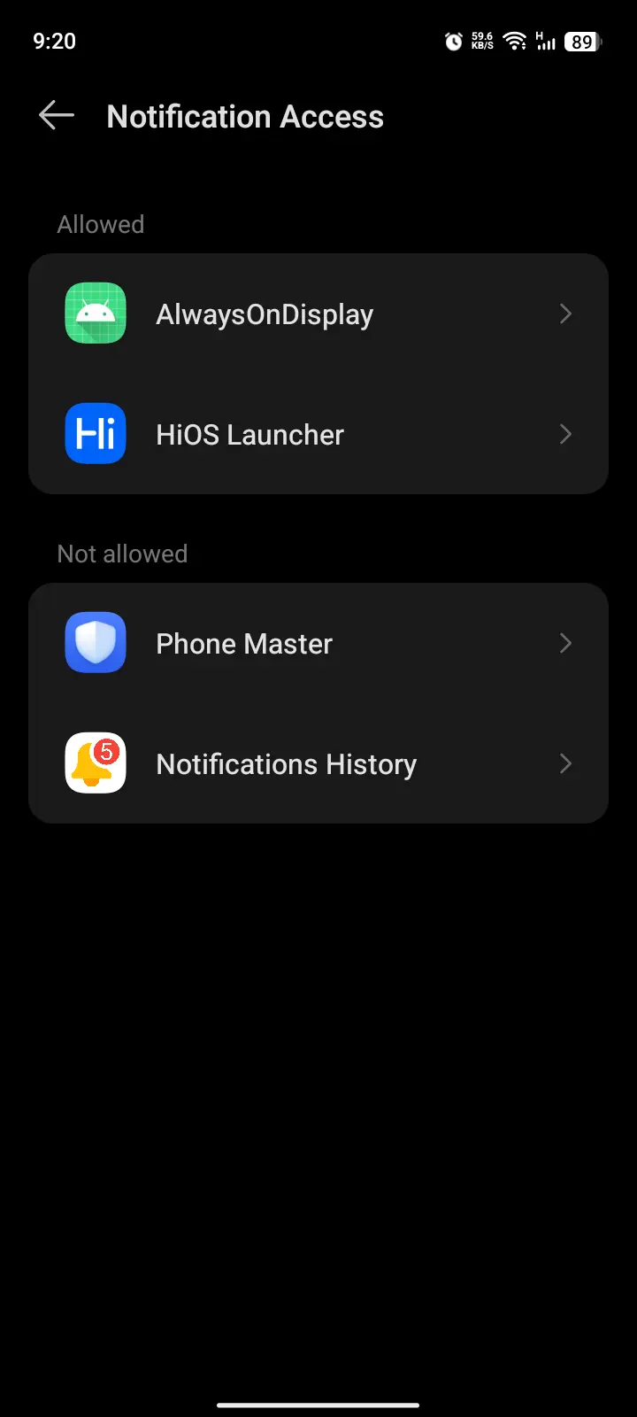 Notifications History